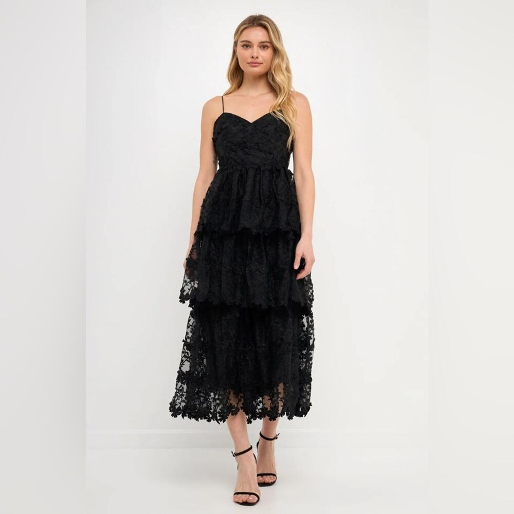 Endless Rose Floral Tiered Midi Dress